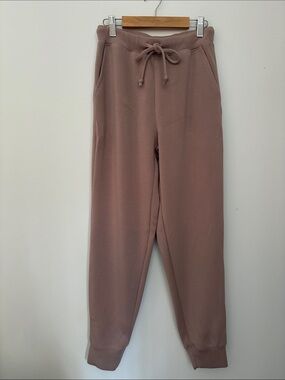 Softies DreamTech * Joggers in Mauve Tan Drawstring Waist Travel Lounge Size XS